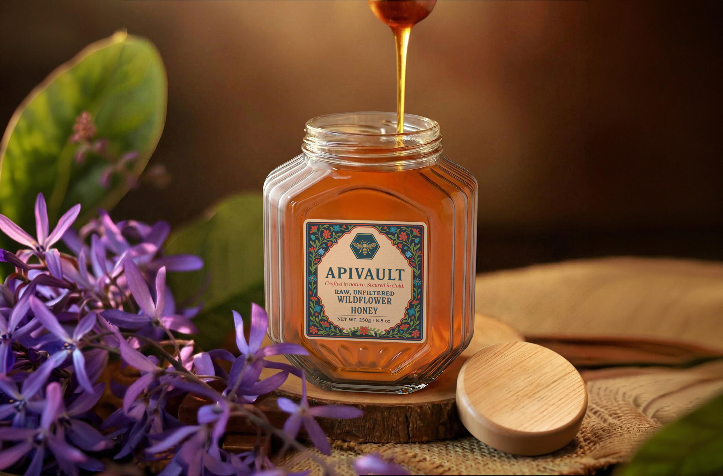 apivault honey packaging lifestyle photo